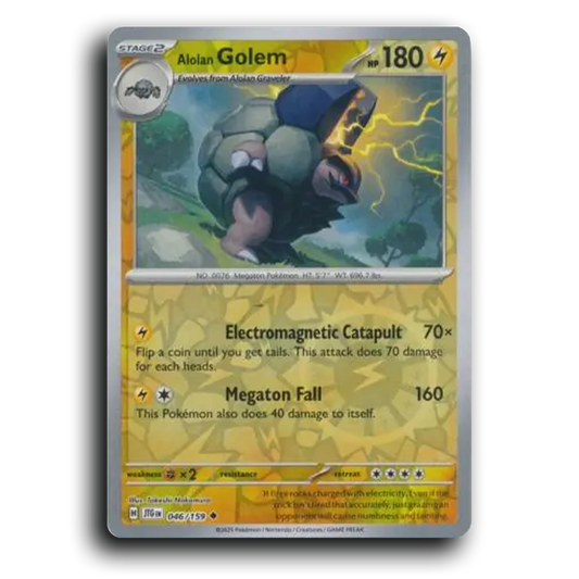 Alolan Golem 046/159 Journey Together Uncommon Pokemon Card TCG Reverse Holo