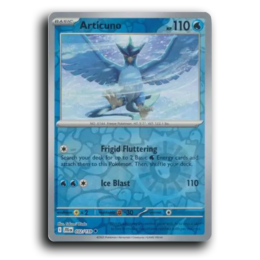 Articuno 032/159 Journey Together Uncommon Pokemon Card TCG Reverse Holo