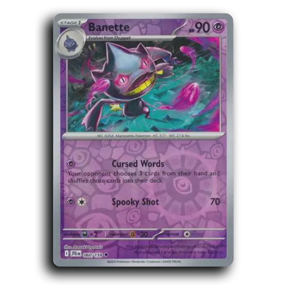 Banette 060/159 Journey Together Uncommon Pokemon Card TCG Reverse Holo