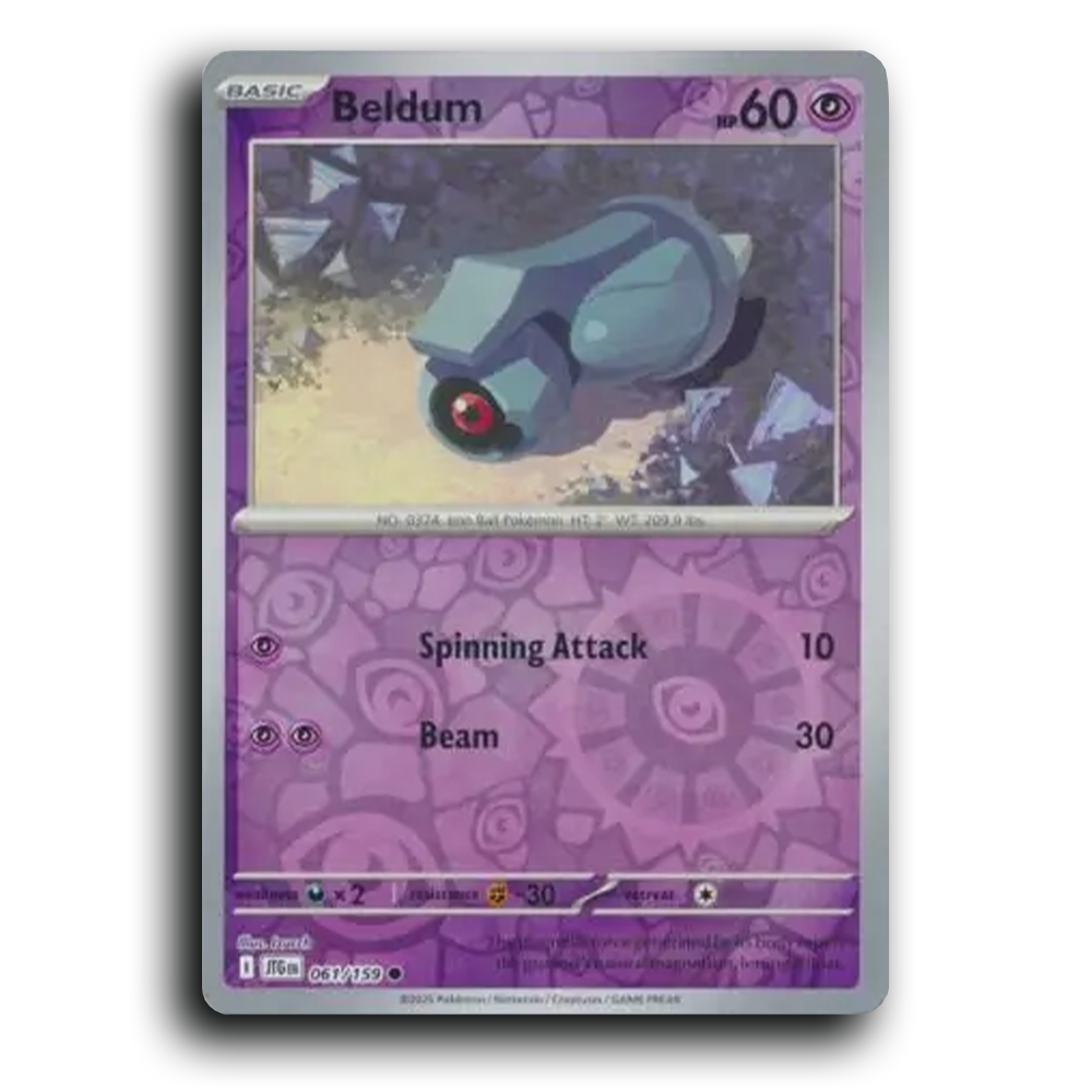 Beldum 061/159 Journey Together Common Pokemon Card TCG Reverse Holo