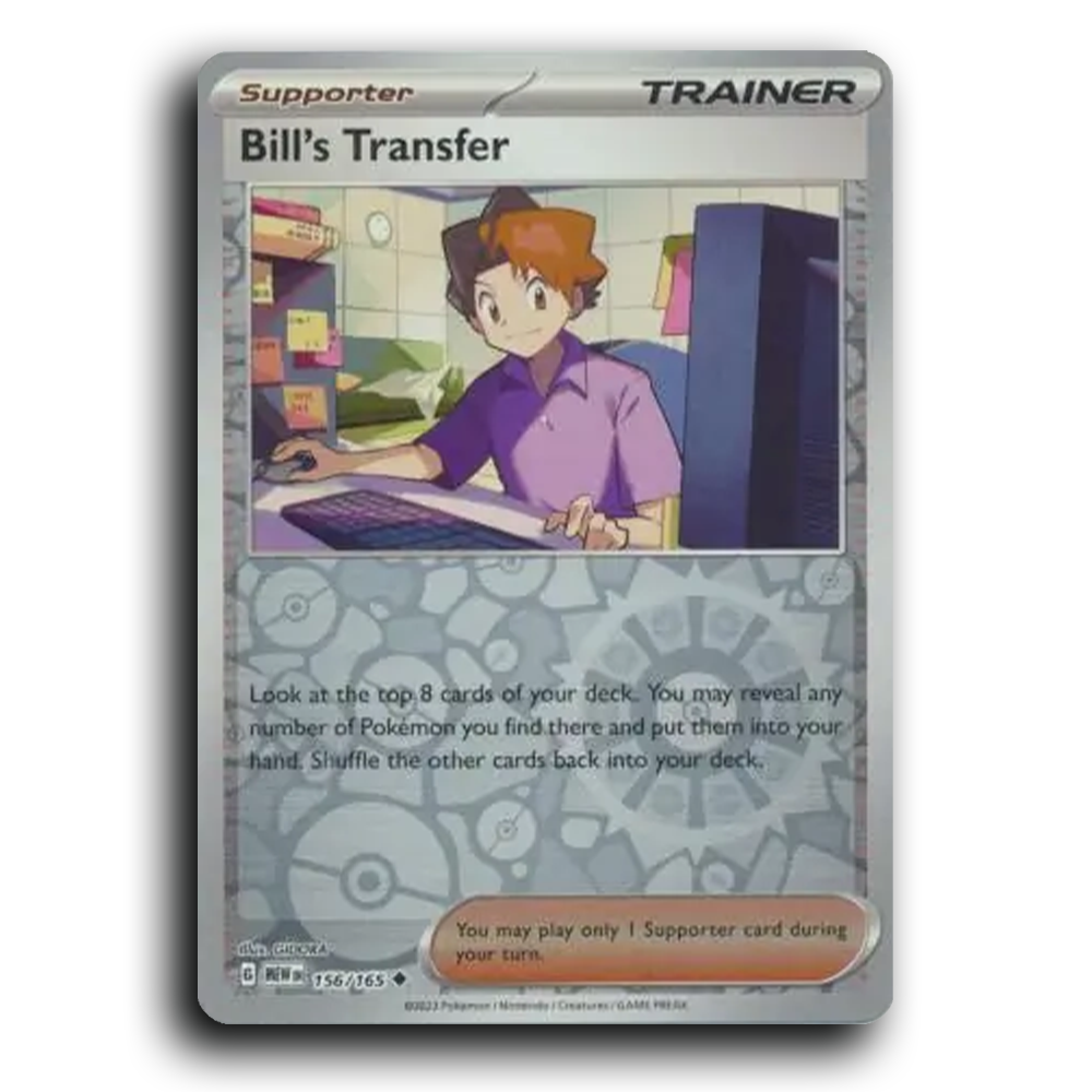 Bill's Transfer 156/165 151 Uncommon Pokemon Card TCG Near Mint NM Reverse Holo