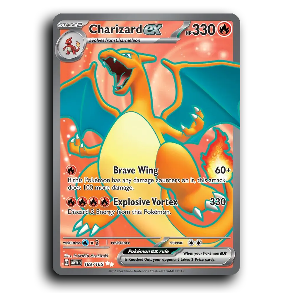 Charizard ex 183/165 151 Ultra Rare Pokemon Card TCG Near Mint NM Holofoil