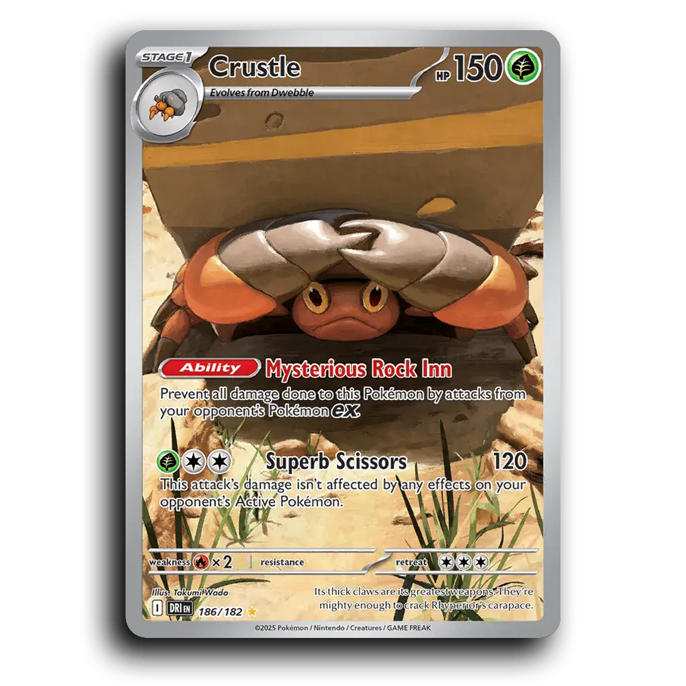 Crustle 186/182 Destined Rivals Illustration Rare Pokemon Card TCG Holofoil
