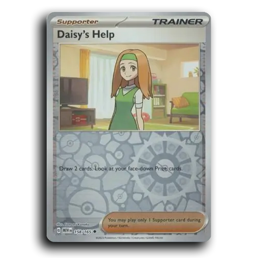 Daisy's Help 158/165 151 Uncommon Pokemon Card TCG Near Mint NM Reverse Holo