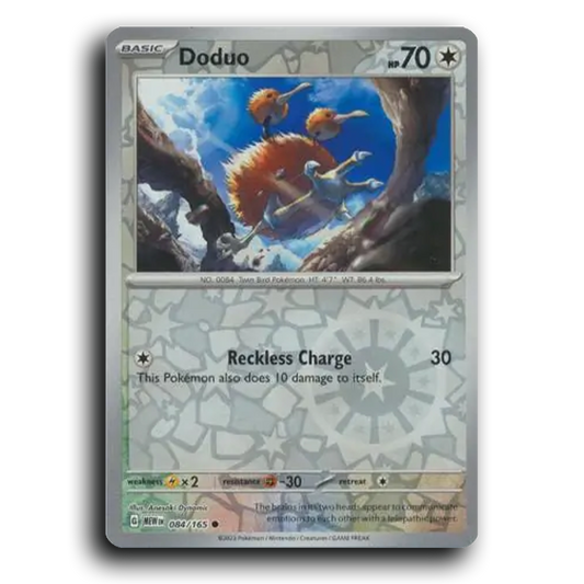 Doduo 084/165 151 Common Pokemon Card TCG Near Mint NM Reverse Holo