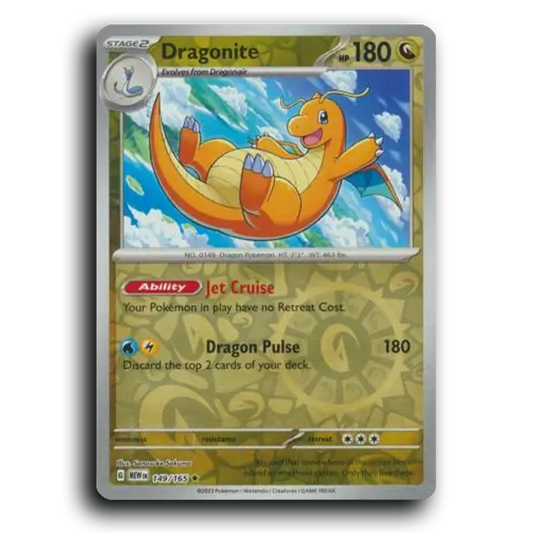 Dragonite 149/165 151 Rare Pokemon Card TCG Near Mint NM Reverse Holo