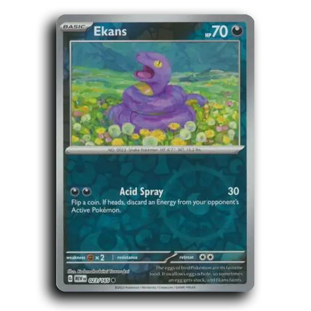Ekans 023/165 151 Common Pokemon Cards TCG Reverse Holo