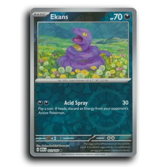 Ekans 023/165 151 Common Pokemon Cards TCG Reverse Holo