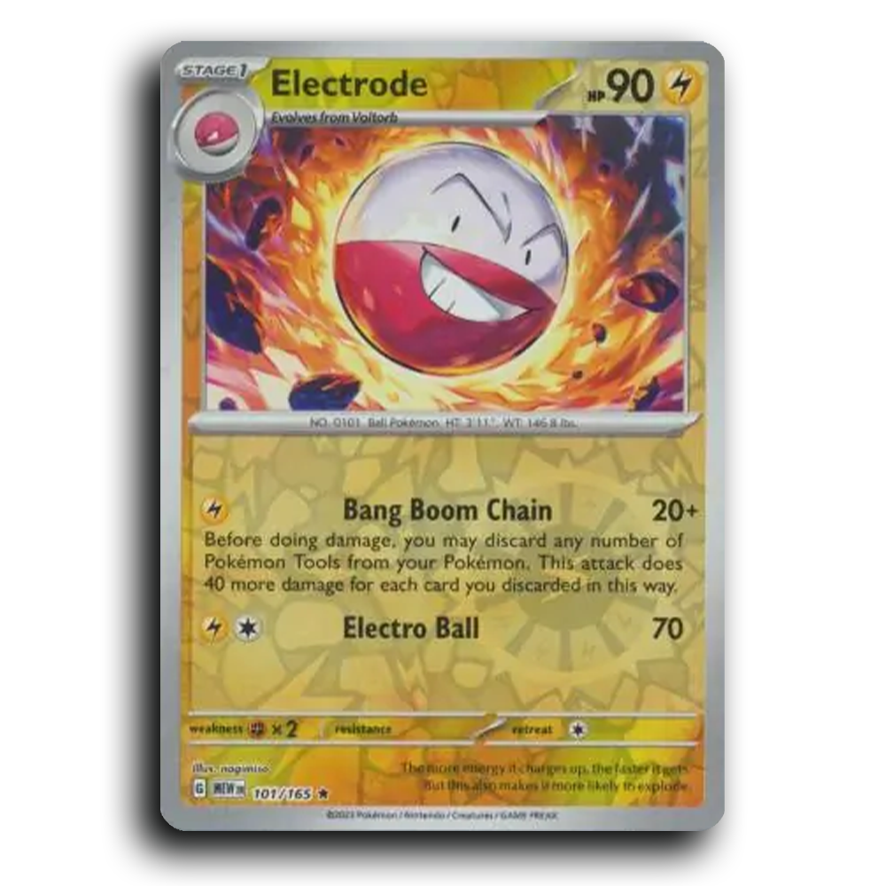 Electrode 101/165 151 Rare Pokemon Card TCG Near Mint NM Reverse Holo