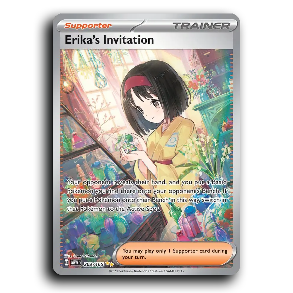 Erika's Invitation 203/165 151 Special Illustration Rare Pokemon Card TCG Near Mint NM Holofoil