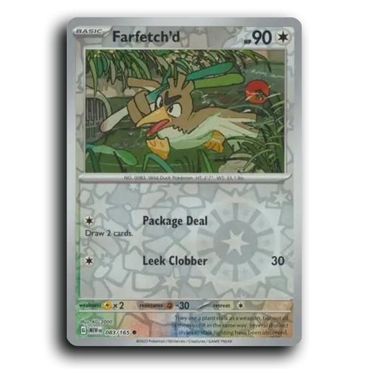 Farfetch'd 083/165 151 Common Pokemon Card TCG Near Mint NM Reverse Holo