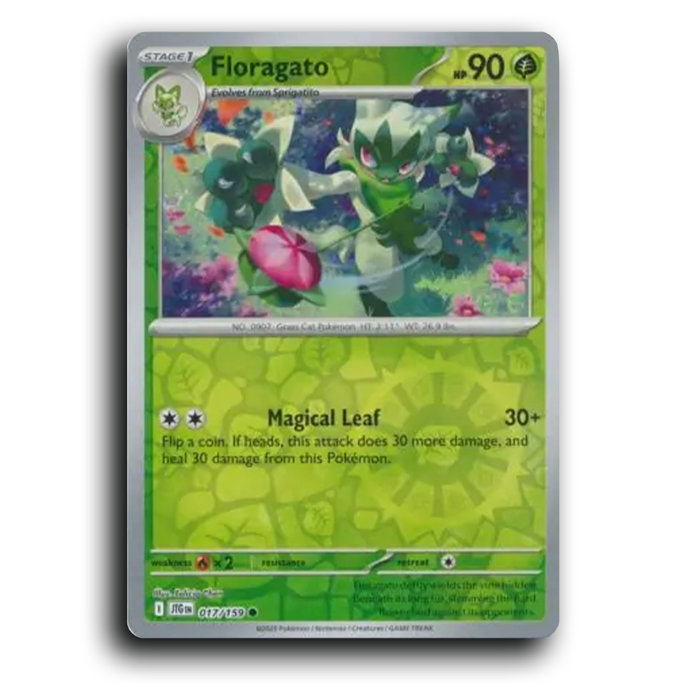 Floragato Journey Together 017/159 Common Near Mint Pokemon Card Reverse Holo
