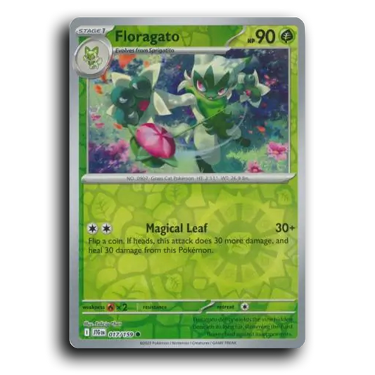 Floragato Journey Together 017/159 Common Near Mint Pokemon Card Reverse Holo