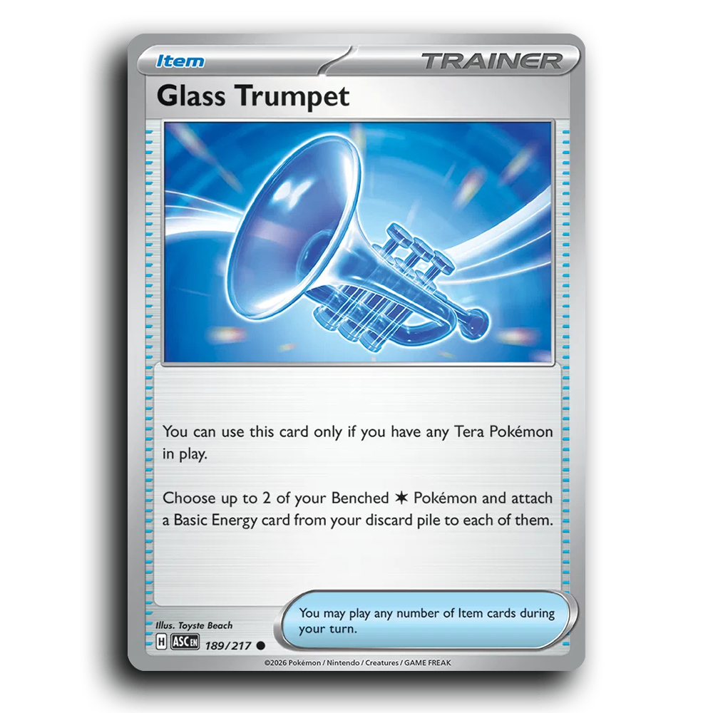 Glass Trumpet 189/217 Ascended Heroes Common Pokemon Card TCG Near Mint NM