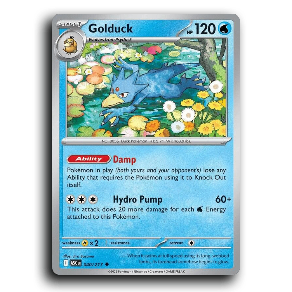 Golduck 040/217 Ascended Heroes Uncommon Pokemon Card TCG Near Mint NM