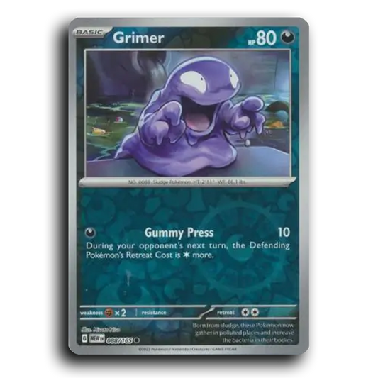 Grimer 088/165 151 Common Pokemon Card TCG Near Mint NM Reverse Holo