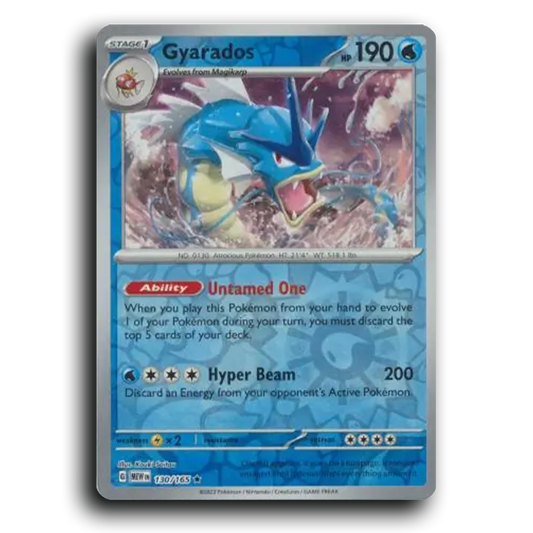 Gyarados 130/165 151 Rare Pokemon Card TCG Near Mint NM Reverse Holo