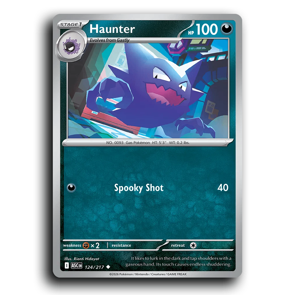 Haunter 124/217 Ascended Heroes Uncommon Pokemon Card TCG Near Mint NM
