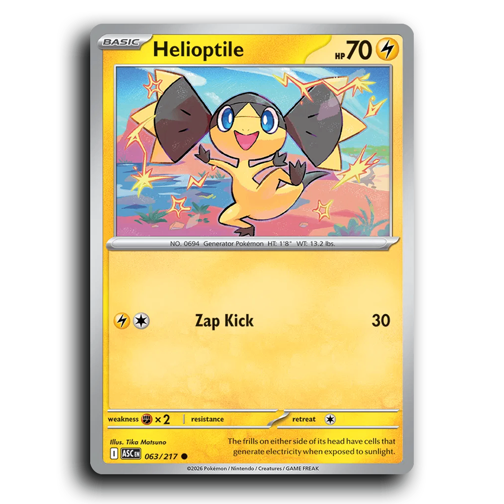 Helioptile 063/217 Ascended Heroes Common Pokemon Card TCG Near Mint NM