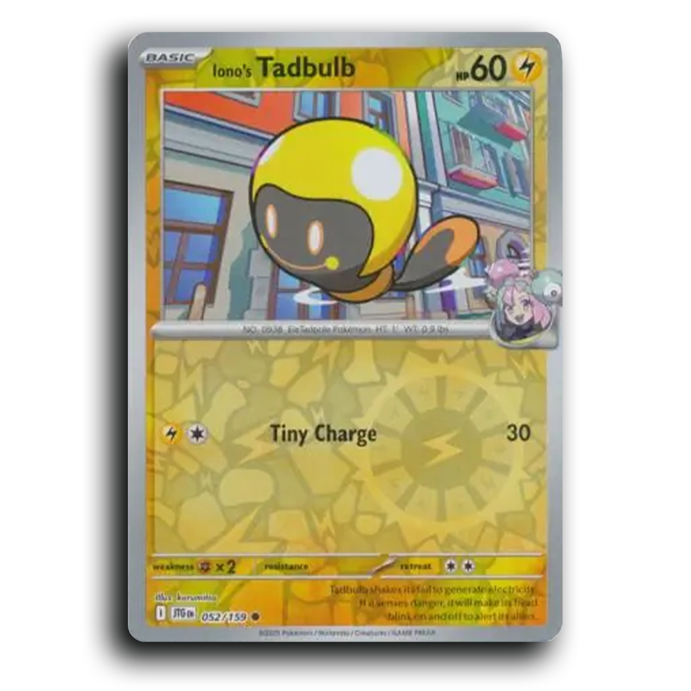 Iono's Tadbulb 052/159 Journey Together Common Pokemon Card TCG Reverse Holo