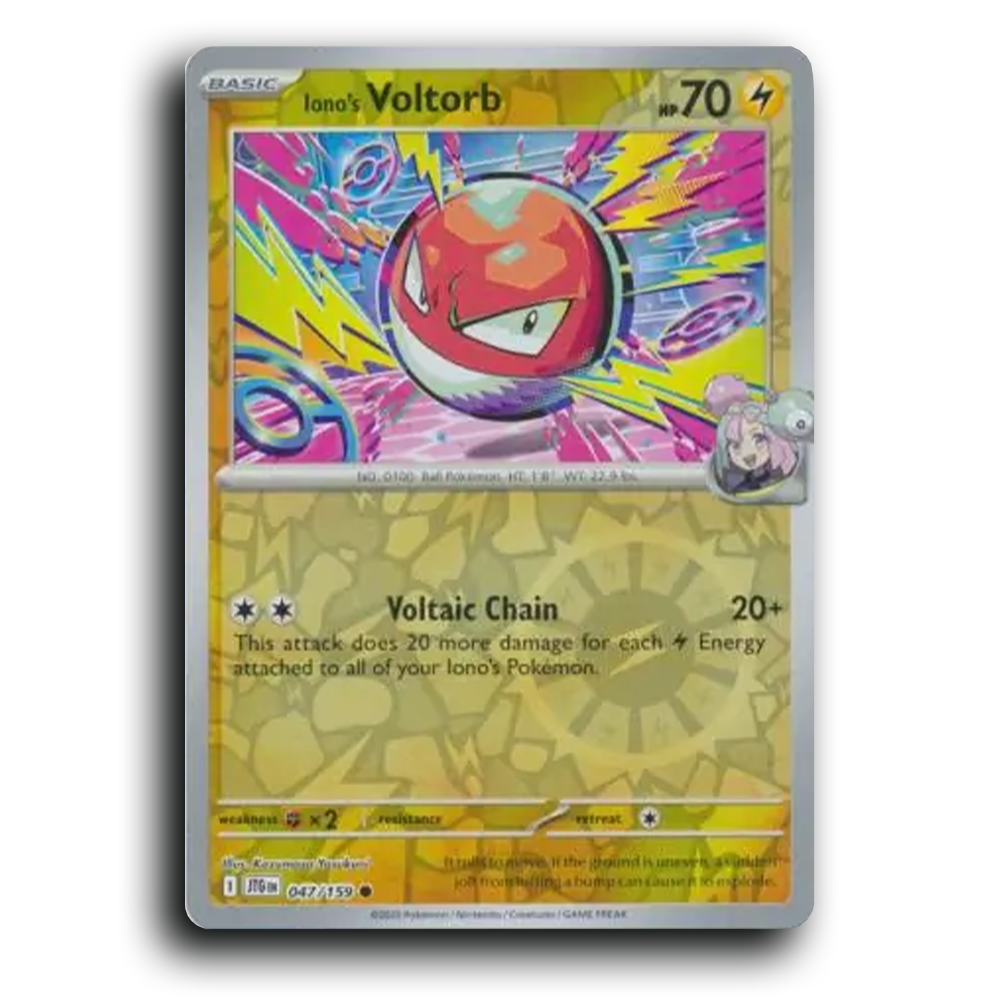 Iono's Voltorb 047/159 Journey Together Common Pokemon Card TCG Reverse Holo