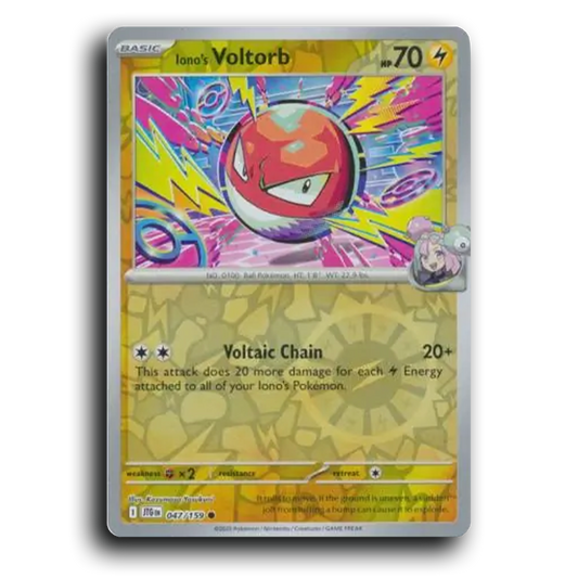 Iono's Voltorb 047/159 Journey Together Common Pokemon Card TCG Reverse Holo