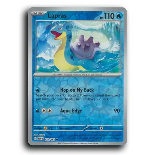 Lapras 131/165 151 Uncommon Pokemon Card TCG Near Mint NM Reverse Holo