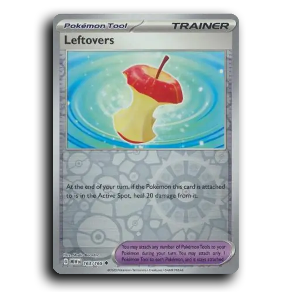 Leftovers 163/165 151 Uncommon Pokemon Card TCG Near Mint NM Reverse Holo