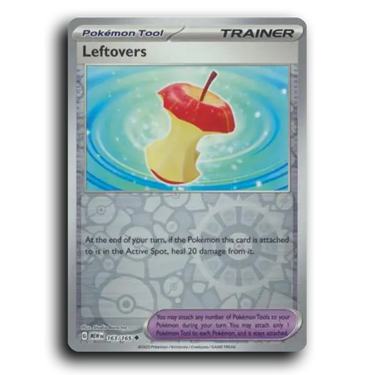 Leftovers 163/165 151 Uncommon Pokemon Card TCG Near Mint NM Reverse Holo