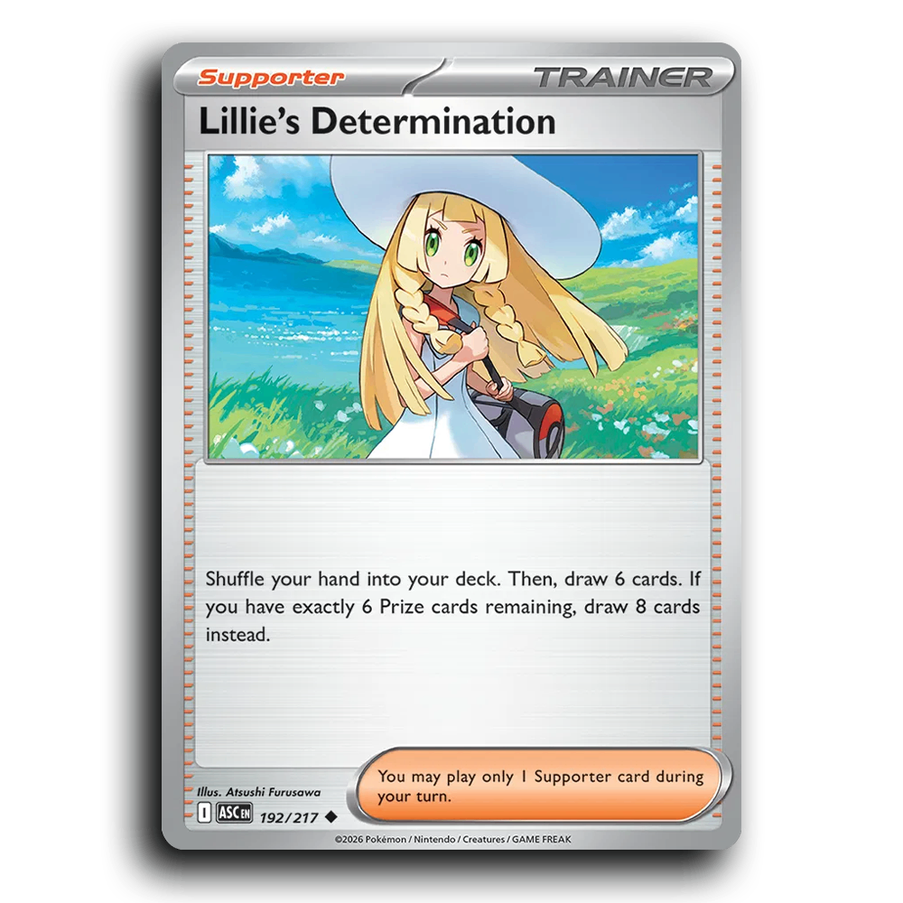Lillie's Determination 192/217 Ascended Heroes Uncommon Pokemon Card TCG Near Mint NM