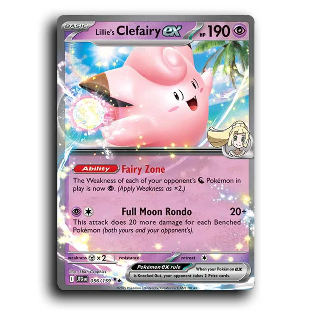 Lillie's Clefairy ex 056/159 Journey Together Double Rare Pokemon Card TCG Holofoil