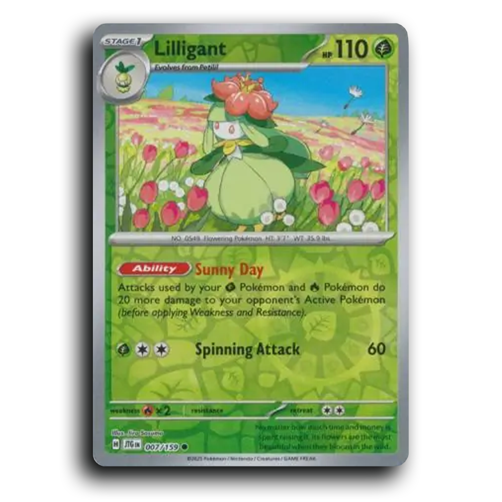 Lilligant Journey Together 007/159 Common Reverse Holo Near Mint Pokemon Card TCG