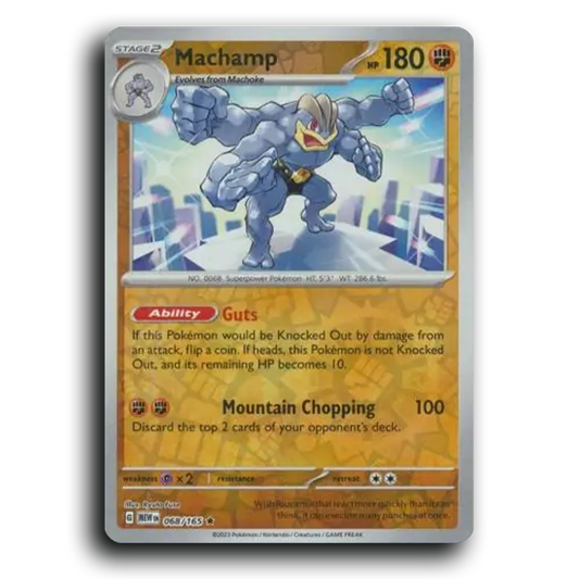 Machamp 068/165 151 Rare Pokemon Card TCG Reverse Holo NM
