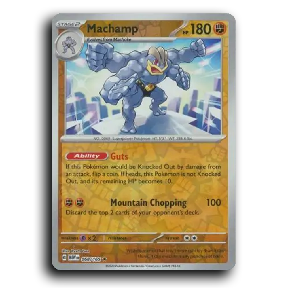 Machamp 068/165 151 Rare Pokemon Card TCG Reverse Holo NM