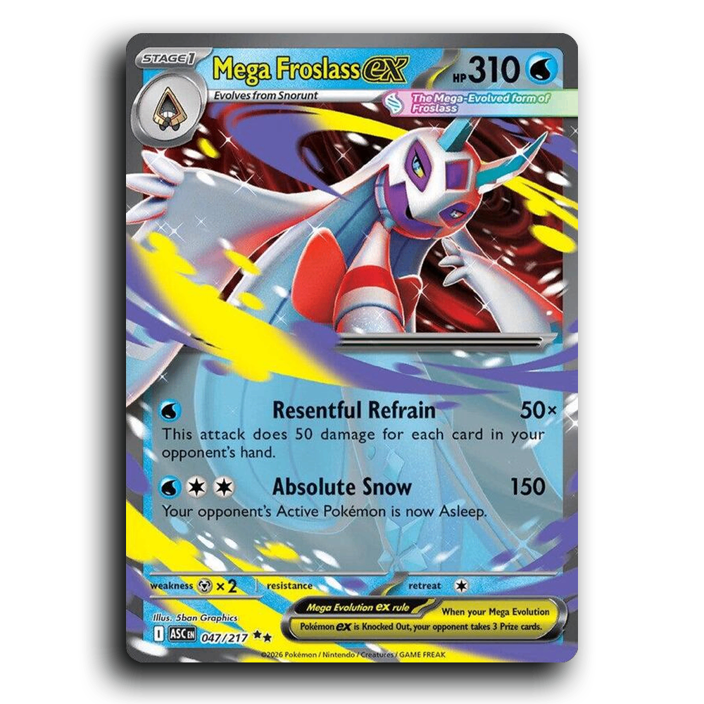 Mega Froslass ex 047/217 Ascended Heroes Double Rare Pokemon Card TCG Near Mint NM Holofoil