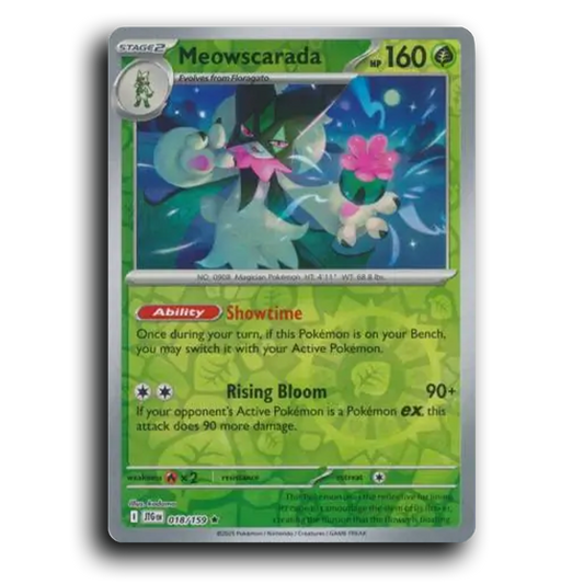 Meowscarada Journey Together 018/159 Rare Near Mint Pokemon Card Reverse Holo