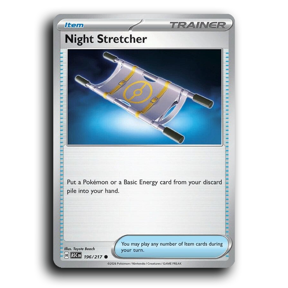 Night Stretcher 196/217 Ascended Heroes Common Pokemon Card TCG Near Mint NM