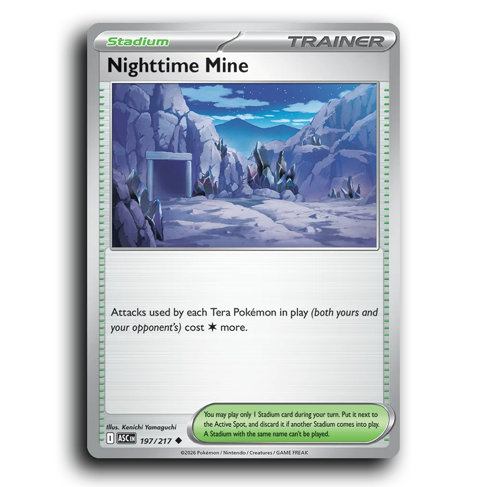 Nighttime Mine 197/217 Ascended Heroes Uncommon Pokemon Card TCG Near Mint NM