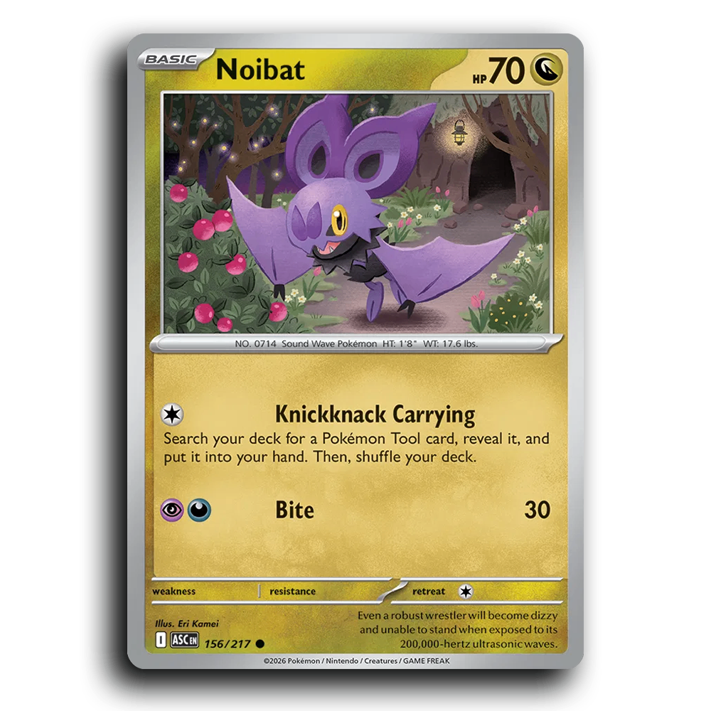 Noibat 156/217 Ascended Heroes Common Pokemon Card TCG Near Mint NM