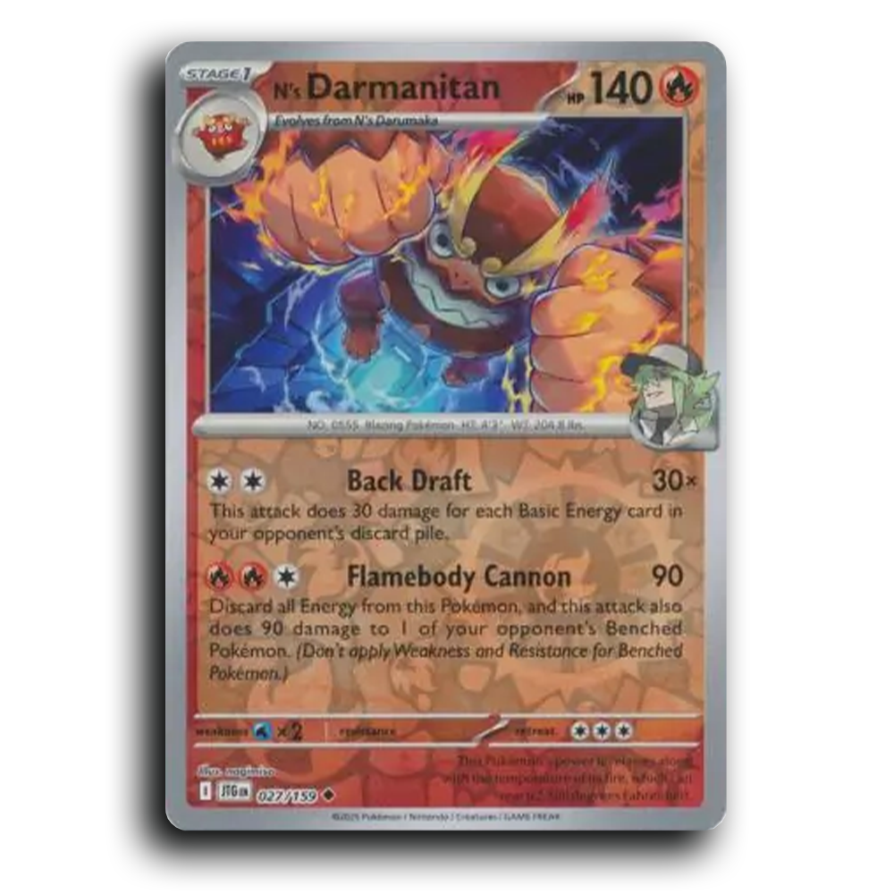 N's Darmanitan 027/159 Journey Together Uncommon Pokemon Card TCG Reverse Holo
