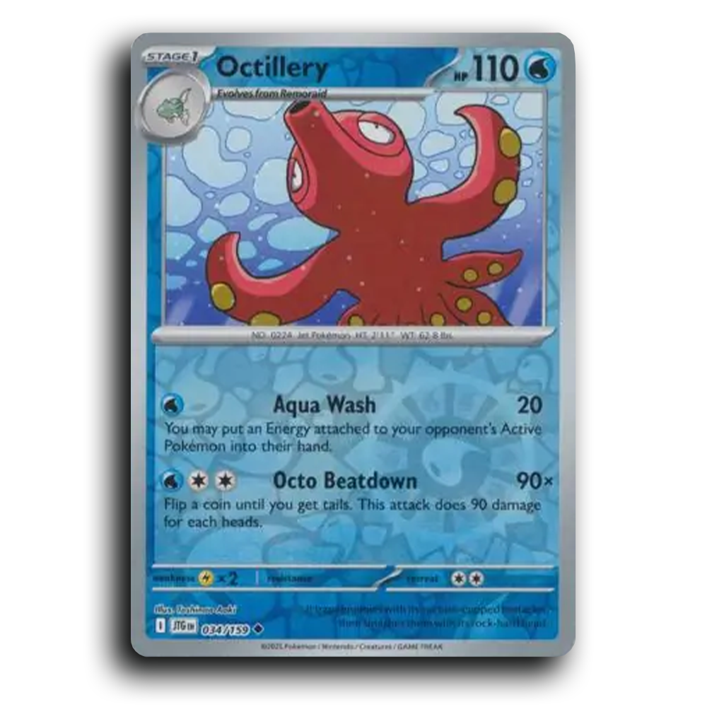 Octillery 034/159 Journey Together Uncommon Pokemon Card TCG Reverse Holo