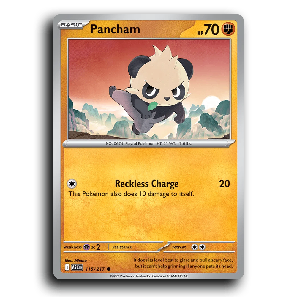 Pancham 115/217 Ascended Heroes Common Pokemon Card TCG Near Mint NM