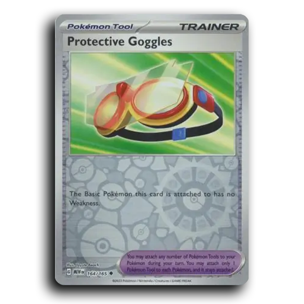 Protective Goggles 164/165 151 Uncommon Pokemon Card TCG Near Mint NM Reverse Holo