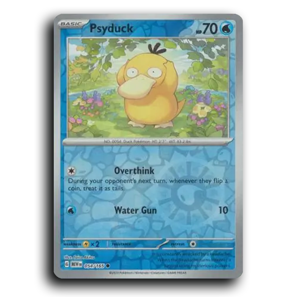 Psyduck 054/165 151 Common Pokemon Card TCG Reverse Holo