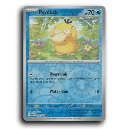 Psyduck 054/165 151 Common Pokemon Card TCG Reverse Holo