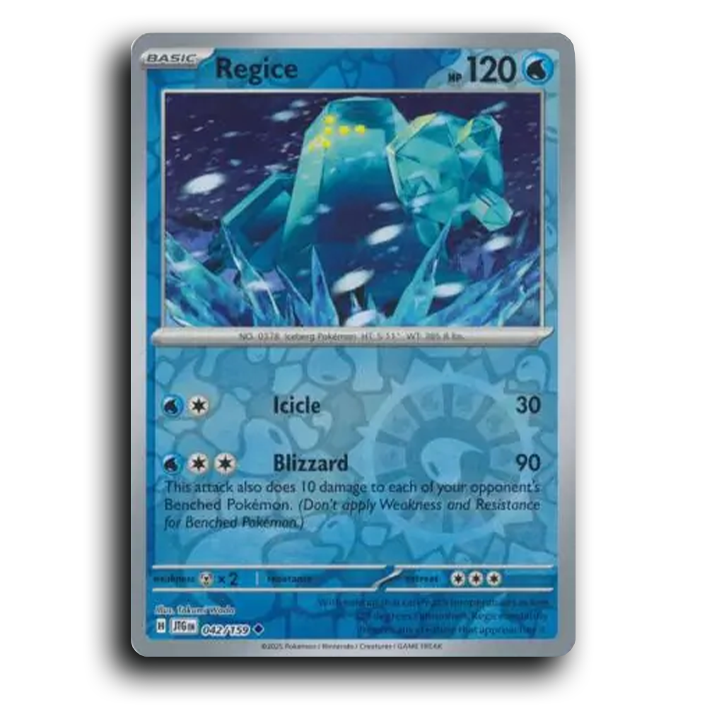 Regice 042/159 Journey Together Uncommon Pokemon Card TCG Reverse Holo