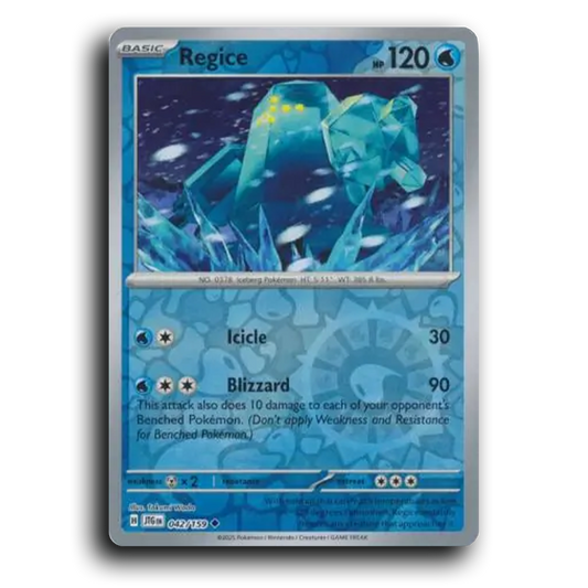 Regice 042/159 Journey Together Uncommon Pokemon Card TCG Reverse Holo