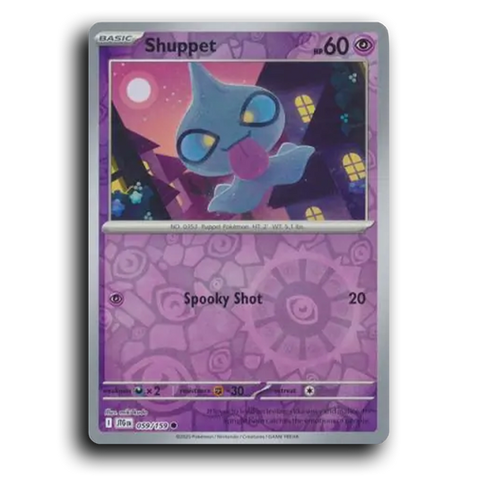 Shuppet 059/159 Journey Together Common Pokemon Card TCG Reverse Holo