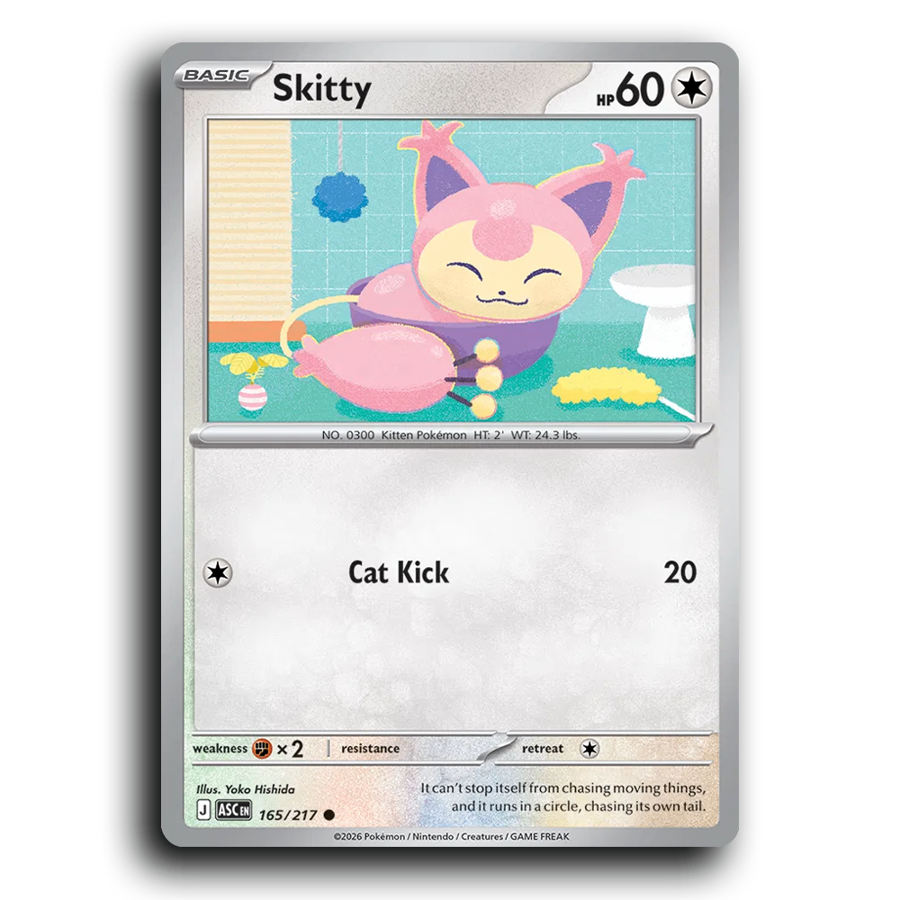 Skitty 165/217 Ascended Heroes Common Pokemon Card TCG Near Mint NM
