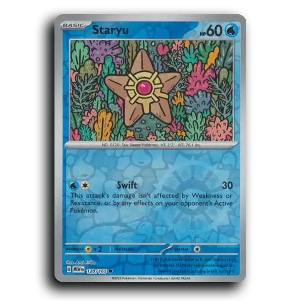 Staryu 120/165 151 Common Pokemon Card TCG Near Mint NM Reverse Holo